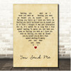 Michael Bolton You Send Me Vintage Heart Song Lyric Print