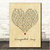 Michael Crawford Unexpected Song Vintage Heart Song Lyric Print