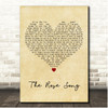 Olivia Rodrigo The Rose Song Vintage Heart Song Lyric Print
