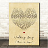 Paul Stookey Wedding Song (There Is Love) Vintage Heart Song Lyric Print