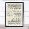 Scouting For Girls Superman Vintage Script Song Lyric Music Wall Art Print