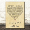 Restless Road Growing Old With You Vintage Heart Song Lyric Print