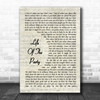 Shawn Mendes Life Of The Party Song Lyric Vintage Script Music Wall Art Print