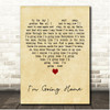 Richard OBrien Im Going Home Vintage Heart Song Lyric Print