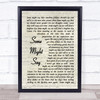 Some Might Say Oasis Script Song Lyric Music Wall Art Print