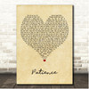 Shawn Mendes Patience Vintage Heart Song Lyric Print
