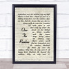 Somewhere Over The Rainbow Judy Garland Song Lyric Vintage Script Music Wall Art Print