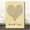 Ben Rector Brand New Vintage Heart Song Lyric Print