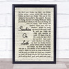 Sunshine On Leith The Proclaimers Song Lyric Vintage Script Music Wall Art Print