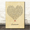 The Courteeners Summer Vintage Heart Song Lyric Print