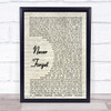 Take That Never Forget Song Lyric Vintage Script Music Wall Art Print
