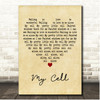 The Lumineers My Cell Vintage Heart Song Lyric Print