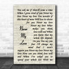 The Association Never My Love Song Lyric Vintage Script Music Wall Art Print