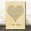 The Shires I See Stars Vintage Heart Song Lyric Print