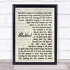 The Beatles Blackbird Song Lyric Music Wall Art Print