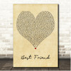 Yelawolf Best Friend Vintage Heart Song Lyric Print