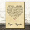 Zach Bryan Hope Again Vintage Heart Song Lyric Print
