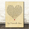 Blossoms My Favourite Room Vintage Heart Song Lyric Print