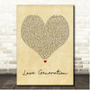 Bob Sinclar Love Generation Vintage Heart Song Lyric Print