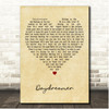 Adele Daydreamer Vintage Heart Song Lyric Print