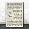 The Courteeners The Opener Vintage Script Song Lyric Music Wall Art Print