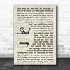 The Fureys Steal away Vintage Script Song Lyric Music Wall Art Print