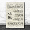 The Levellers One Way Vintage Script Song Lyric Music Wall Art Print