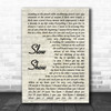 The National Slow Show Vintage Script Song Lyric Music Wall Art Print