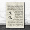 The One Kodaline Song Lyric Vintage Script Music Wall Art Print