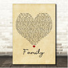 Dolly Parton Family Vintage Heart Song Lyric Print