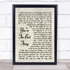 The Style Council You're The Best Thing Vintage Script Song Lyric Music Wall Art Print