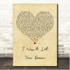 Alex Clare I Won't Let You Down Vintage Heart Song Lyric Print