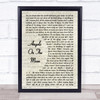 Thriving Ivory Angels On The Moon Song Lyric Vintage Script Music Wall Art Print