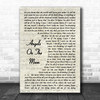 Thriving Ivory Angels On The Moon Song Lyric Vintage Script Music Wall Art Print