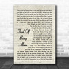 Tired Of Being Alone Al Green Script Song Lyric Music Wall Art Print
