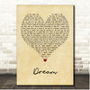 Imagine Dragons Dream Vintage Heart Song Lyric Print