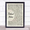Tyler Childers Feathered Indians Song Lyric Vintage Script Music Wall Art Print