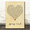 Jack Johnson Spring Wind Vintage Heart Song Lyric Print