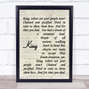 UB40 King Song Lyric Music Wall Art Print