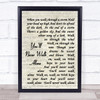 You'll Never Walk Alone Gerry And The Pacemakers Song Lyric Vintage Script Music Wall Art Print