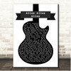 Jamie Webster Allez Allez Allez Black & White Guitar Song Lyric Print