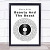 Stevie Nicks Beauty And The Beast Vinyl Record Song Lyric Music Wall Art Print