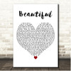 Anne-Marie Beautiful White Heart Song Lyric Print