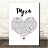 Kings Of Leon Pyro White Heart Song Lyric Print