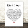 Lil Peep x Horse Head Right Here White Heart Song Lyric Print