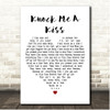 Louis Jordan Knock Me A Kiss White Heart Song Lyric Print