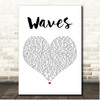 Luke Bryan Waves White Heart Song Lyric Print