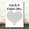 Marc Almond Catch A Fallen Star White Heart Song Lyric Print