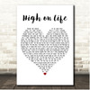 Martin Garrix High on Life White Heart Song Lyric Print
