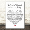 Marvin Gaye Too Busy Thinking About My Baby White Heart Song Lyric Print